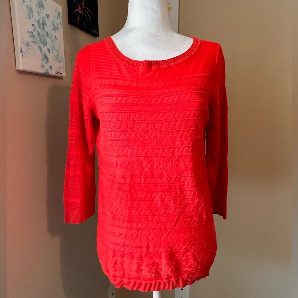 Banana Republic Vibrant Red Knit Blouse